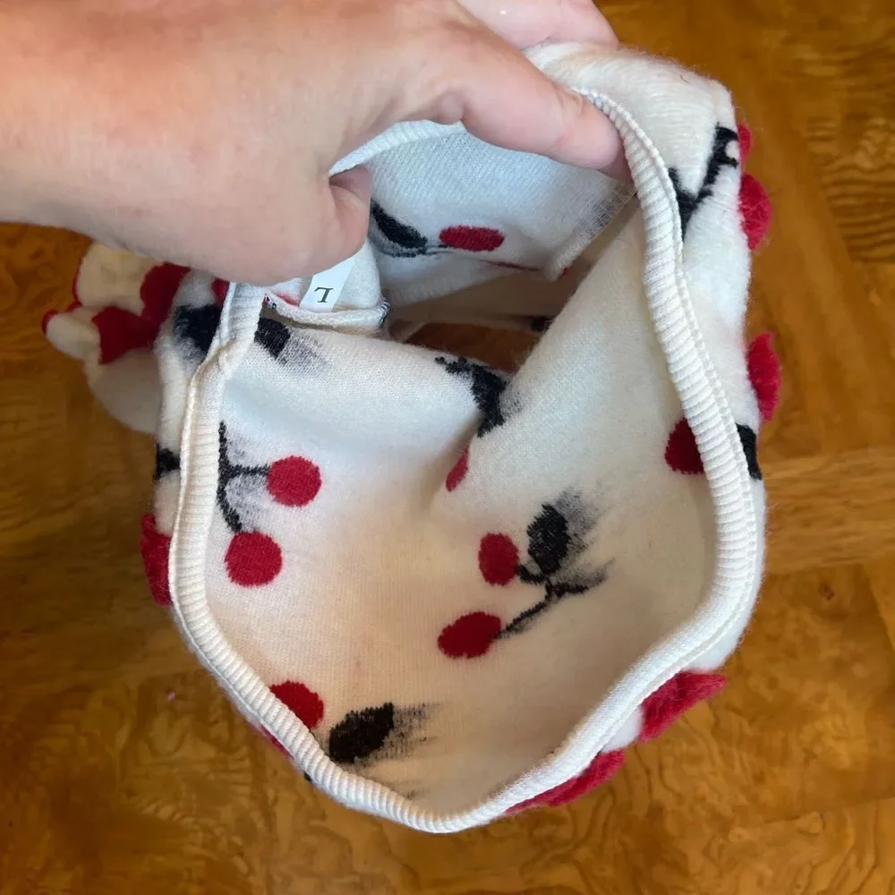 Cherry Pom Pom Pet Sweater 🍒🐾